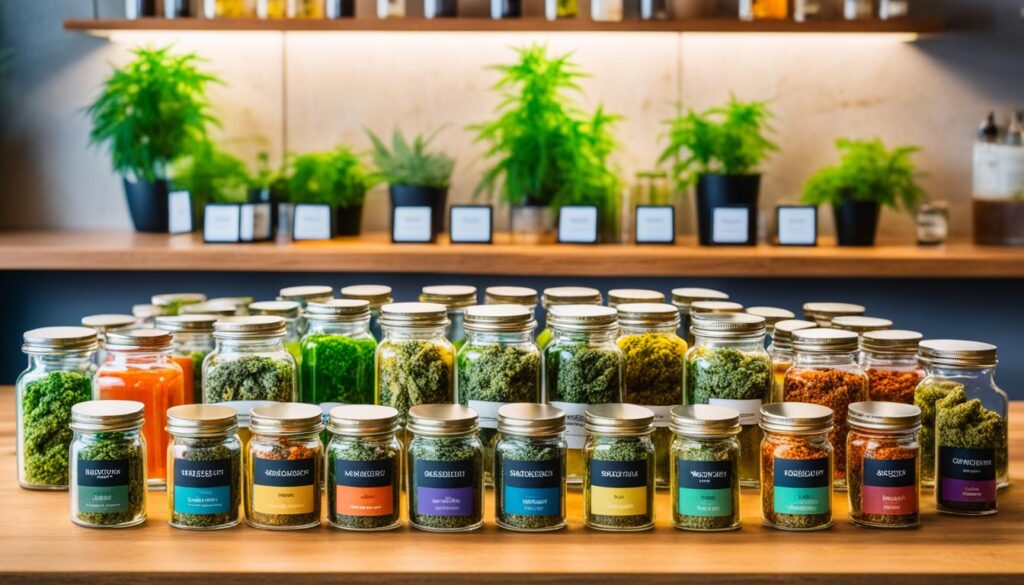 Assortment of Alexandria Cannabis Products