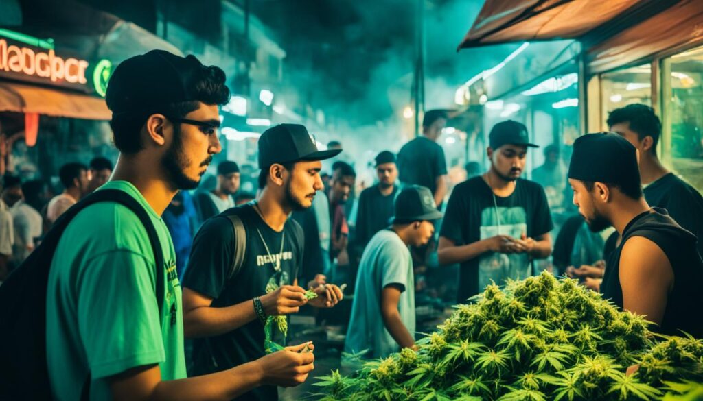 weed in bekasi, indonesia